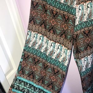 Bohemian wide leg pants